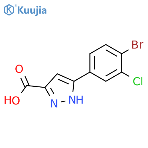1H-Pyrazole-3-carboxylic acid, 5-(4-bromo-3-chlorophenyl)- structure