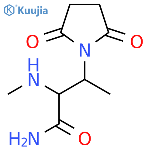 3-(2,5-dioxopyrrolidin-1-yl)-2-(methylamino)butanamide structure