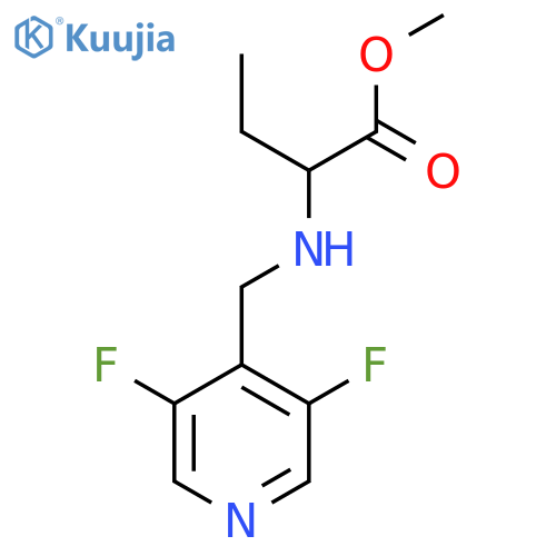Methyl 2-[(3,5-difluoropyridin-4-yl)methylamino]butanoate structure