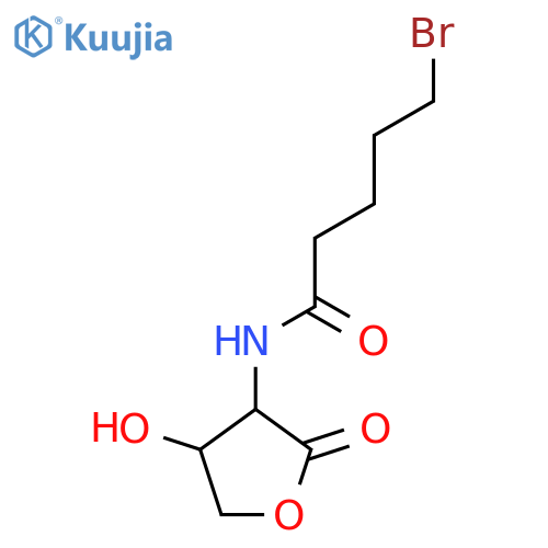 5-bromo-N-(4-hydroxy-2-oxooxolan-3-yl)pentanamide structure