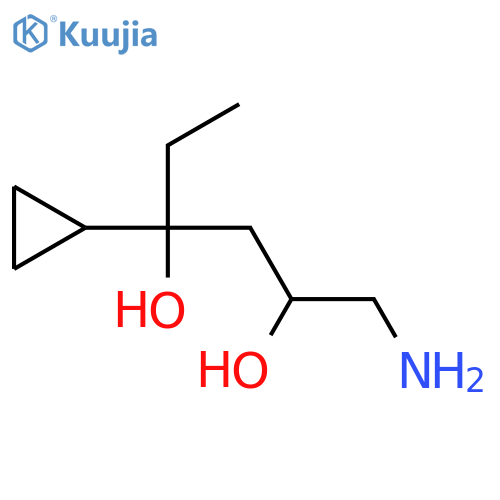 1-Amino-4-cyclopropylhexane-2,4-diol structure