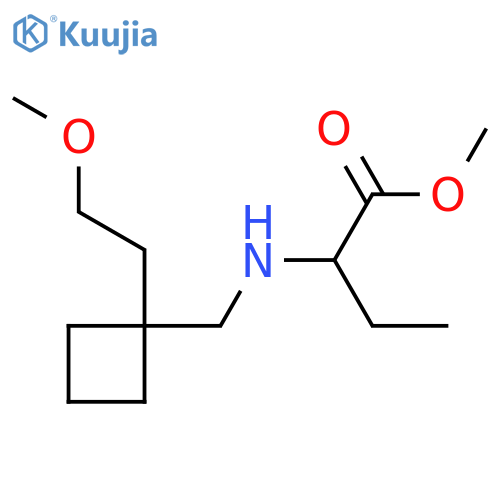 Methyl 2-({[1-(2-methoxyethyl)cyclobutyl]methyl}amino)butanoate structure