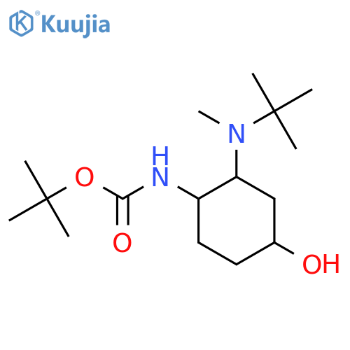 tert-butyl N-{2-[tert-butyl(methyl)amino]-4-hydroxycyclohexyl}carbamate structure