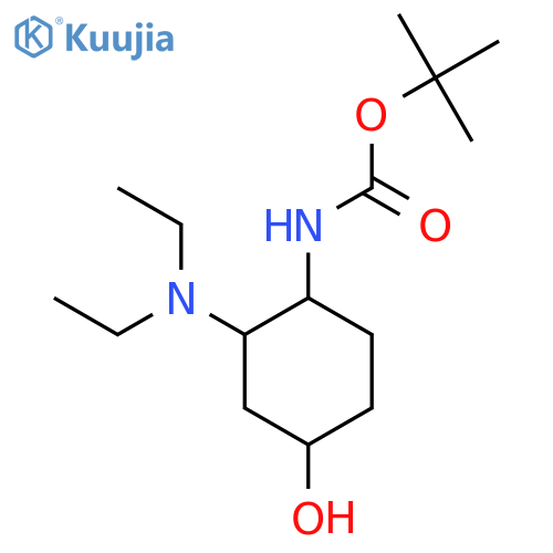tert-butyl N-[2-(diethylamino)-4-hydroxycyclohexyl]carbamate structure