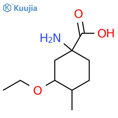 1-Amino-3-ethoxy-4-methylcyclohexane-1-carboxylic acid structure