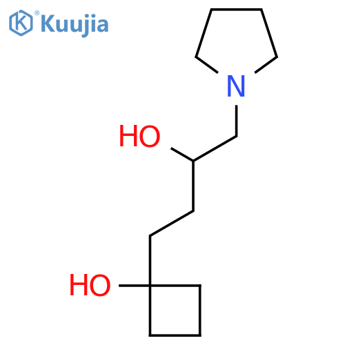 1-Pyrrolidineethanol, α-[2-(1-hydroxycyclobutyl)ethyl]- structure