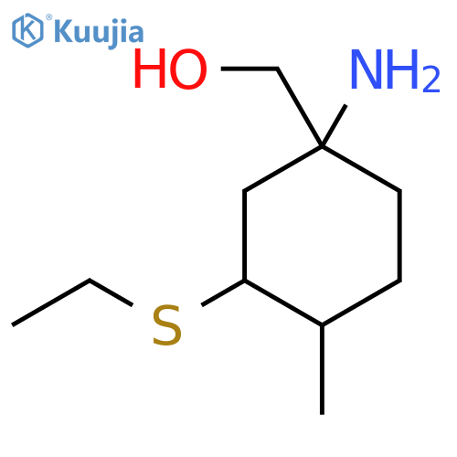 [1-Amino-3-(ethylsulfanyl)-4-methylcyclohexyl]methanol structure