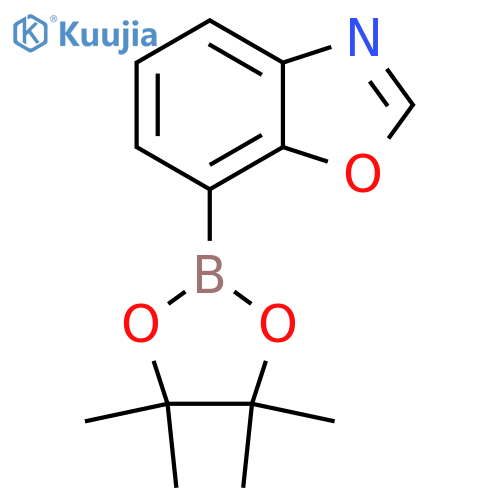 7-(tetramethyl-1,3,2-dioxaborolan-2-yl)-1,3-benzoxazole structure