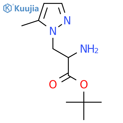 tert-butyl 2-amino-3-(5-methyl-1H-pyrazol-1-yl)propanoate structure