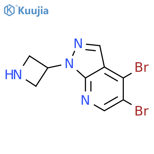 3-{4,5-dibromo-1H-pyrazolo3,4-bpyridin-1-yl}azetidine structure