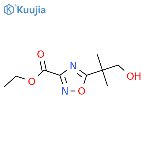 ethyl 5-(1-hydroxy-2-methylpropan-2-yl)-1,2,4-oxadiazole-3-carboxylate structure