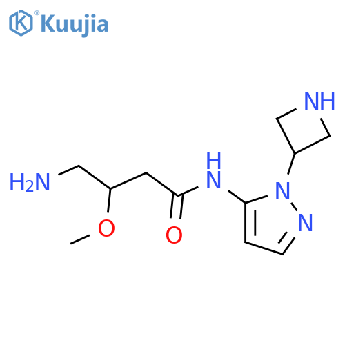 4-amino-N-1-(azetidin-3-yl)-1H-pyrazol-5-yl-3-methoxybutanamide structure