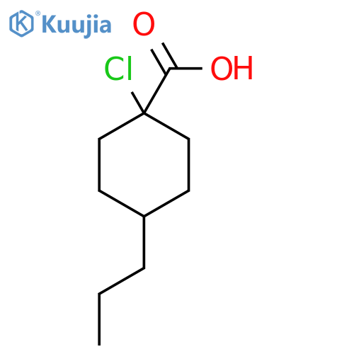 1-chloro-4-propylcyclohexane-1-carboxylic acid structure
