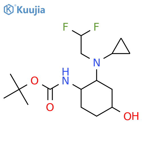 tert-butyl N-{2-[cyclopropyl(2,2-difluoroethyl)amino]-4-hydroxycyclohexyl}carbamate structure