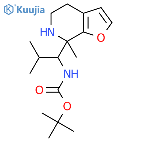 tert-butyl N-(2-methyl-1-{7-methyl-4H,5H,6H,7H-furo2,3-cpyridin-7-yl}propyl)carbamate structure