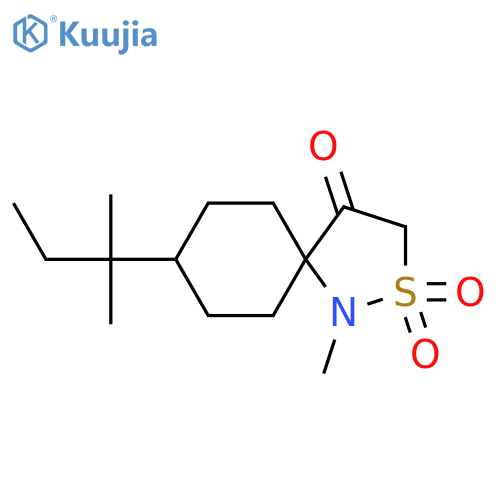 1-methyl-8-(2-methylbutan-2-yl)-2lambda6-thia-1-azaspiro4.5decane-2,2,4-trione structure