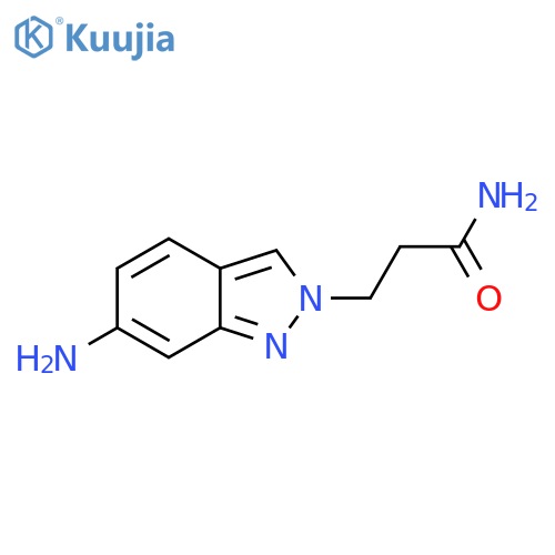 3-(6-amino-2H-indazol-2-yl)propanamide structure
