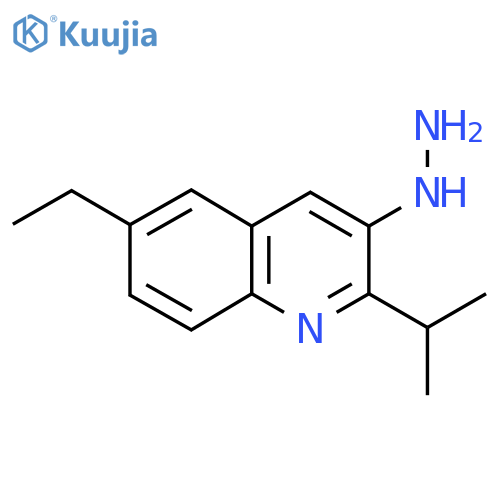 6-Ethyl-3-hydrazinyl-2-(propan-2-yl)quinoline structure
