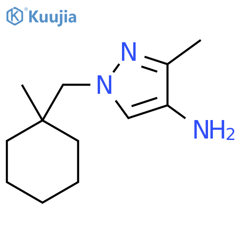 3-methyl-1-(1-methylcyclohexyl)methyl-1H-pyrazol-4-amine structure