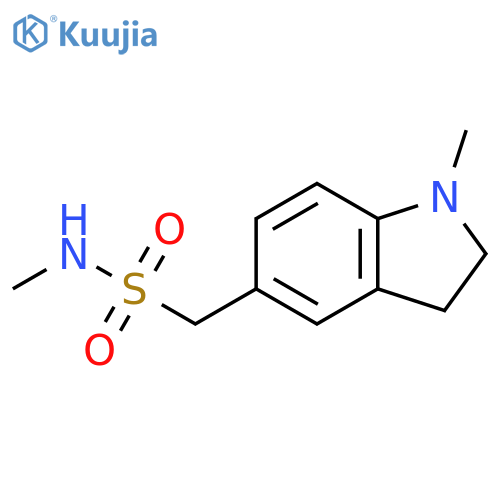 1H-Indole-5-methanesulfonamide, 2,3-dihydro-N,1-dimethyl- structure