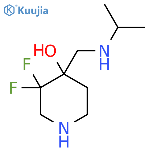 3,3-Difluoro-4-[(propan-2-ylamino)methyl]piperidin-4-ol structure