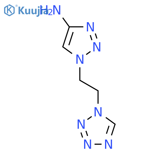 1-2-(1H-1,2,3,4-tetrazol-1-yl)ethyl-1H-1,2,3-triazol-4-amine structure