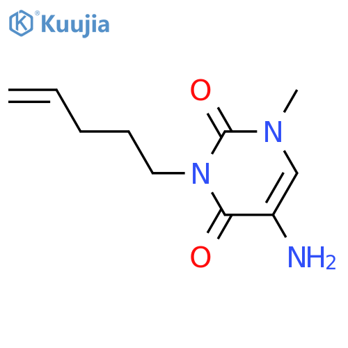 5-amino-1-methyl-3-(pent-4-en-1-yl)-1,2,3,4-tetrahydropyrimidine-2,4-dione structure