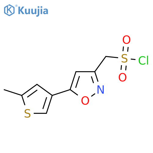 5-(5-methylthiophen-3-yl)-1,2-oxazol-3-ylmethanesulfonyl chloride structure