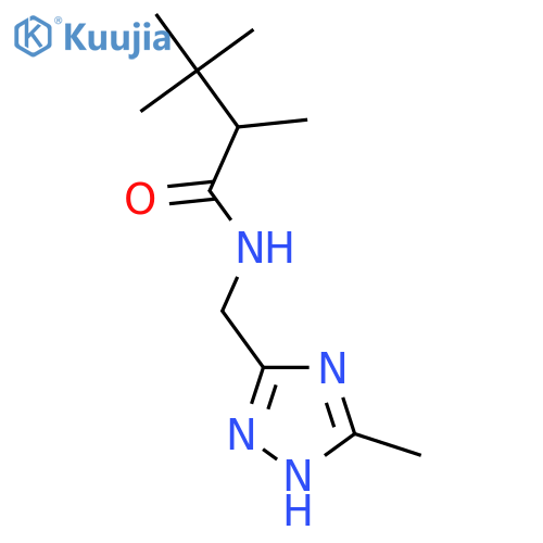 2,3,3-trimethyl-N-[(3-methyl-1H-1,2,4-triazol-5-yl)methyl]butanamide structure