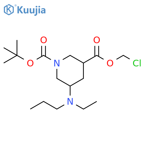 1,3-Piperidinedicarboxylic acid, 5-(ethylpropylamino)-, 3-(chloromethyl) 1-(1,1-dimethylethyl) ester structure