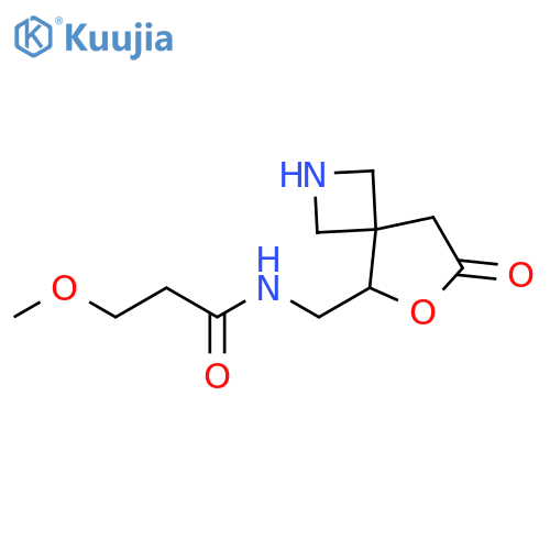 Propanamide, 3-methoxy-N-[(7-oxo-6-oxa-2-azaspiro[3.4]oct-5-yl)methyl]- structure