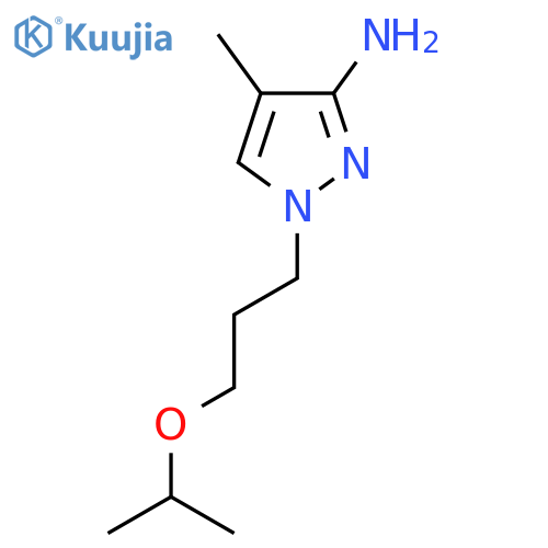 4-methyl-1-3-(propan-2-yloxy)propyl-1H-pyrazol-3-amine structure