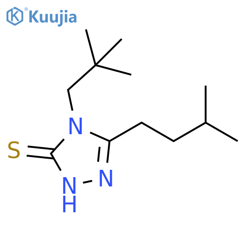 3H-1,2,4-Triazole-3-thione, 4-(2,2-dimethylpropyl)-2,4-dihydro-5-(3-methylbutyl)- structure