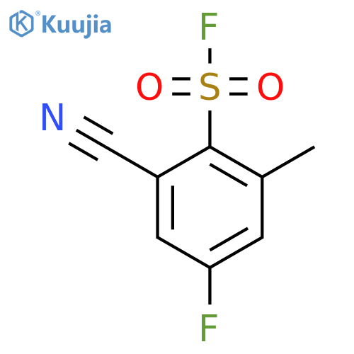 2-Cyano-4-fluoro-6-methylbenzene-1-sulfonyl fluoride structure