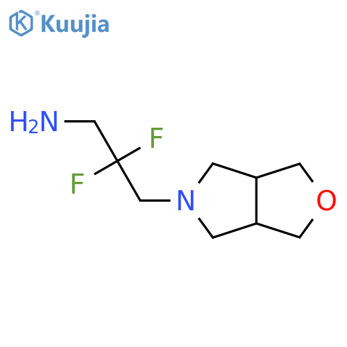 2,2-difluoro-3-{hexahydro-1H-furo[3,4-c]pyrrol-5-yl}propan-1-amine structure