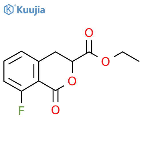 1H-2-Benzopyran-3-carboxylic acid, 8-fluoro-3,4-dihydro-1-oxo-, ethyl ester structure
