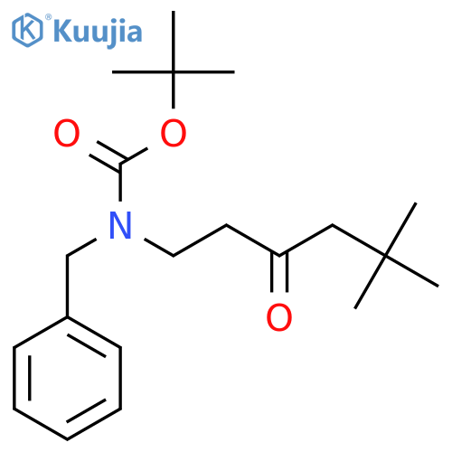 tert-butyl N-benzyl-N-(5,5-dimethyl-3-oxohexyl)carbamate structure