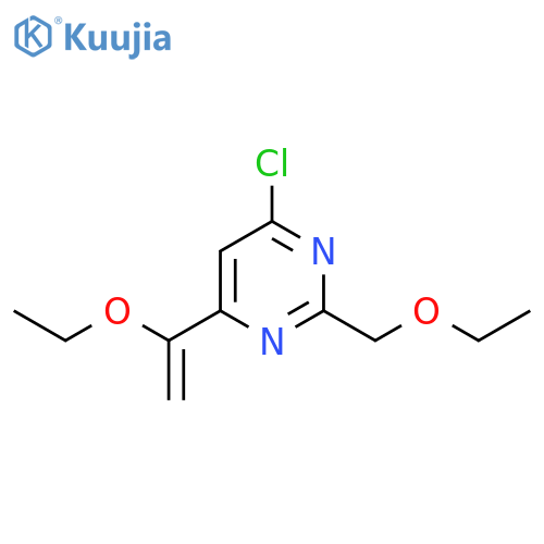 4-Chloro-6-(1-ethoxyethenyl)-2-(ethoxymethyl)pyrimidine structure