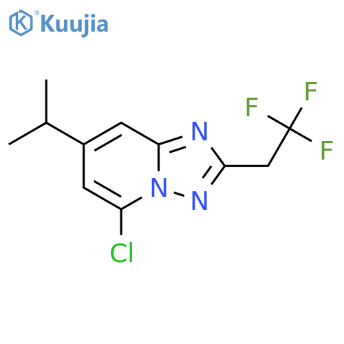 5-chloro-7-(propan-2-yl)-2-(2,2,2-trifluoroethyl)-1,2,4triazolo1,5-apyridine structure