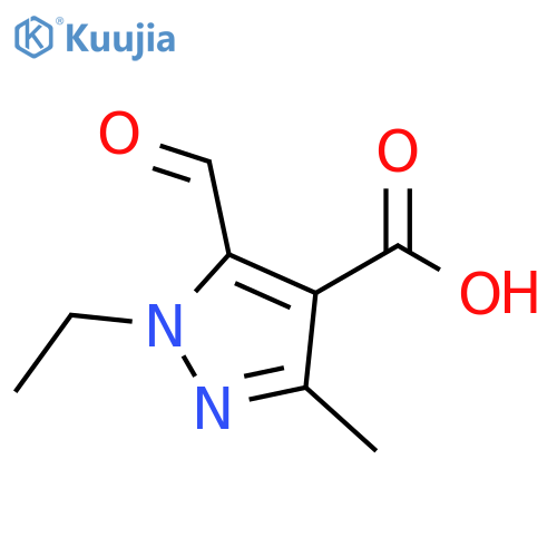 1H-Pyrazole-4-carboxylic acid, 1-ethyl-5-formyl-3-methyl- structure