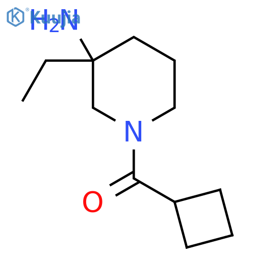1-Cyclobutanecarbonyl-3-ethylpiperidin-3-amine structure