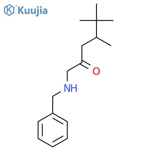 1-(Benzylamino)-4,5,5-trimethylhexan-2-one structure