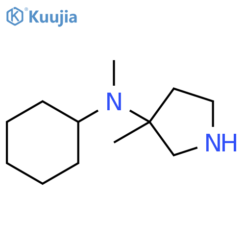 3-Pyrrolidinamine, N-cyclohexyl-N,3-dimethyl- structure