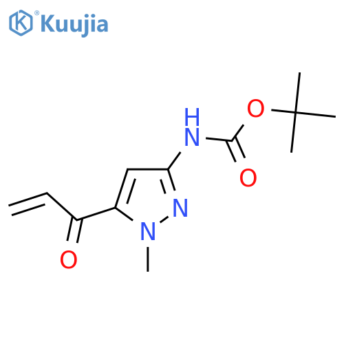 tert-butyl N-[1-methyl-5-(prop-2-enoyl)-1H-pyrazol-3-yl]carbamate structure