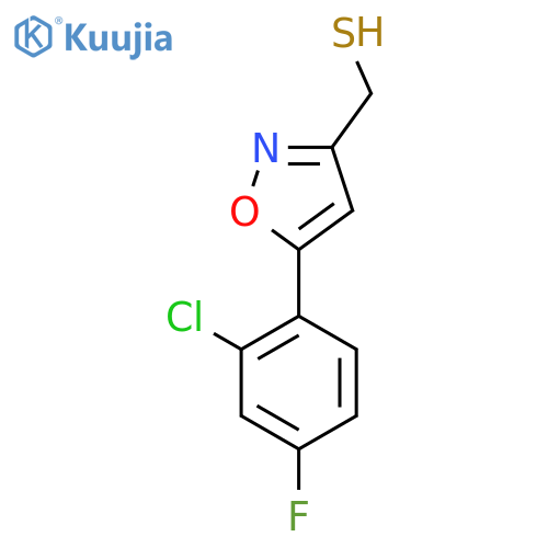 5-(2-chloro-4-fluorophenyl)-1,2-oxazol-3-ylmethanethiol structure