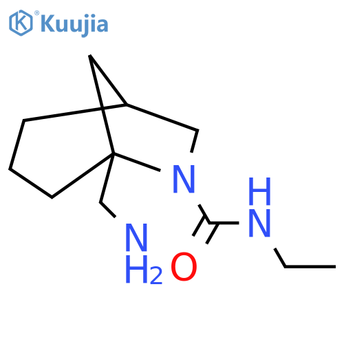 5-(aminomethyl)-N-ethyl-6-azabicyclo[3.2.1]octane-6-carboxamide structure