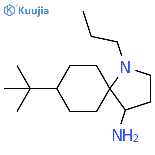 1-Azaspiro[4.5]decan-4-amine, 8-(1,1-dimethylethyl)-1-propyl- structure