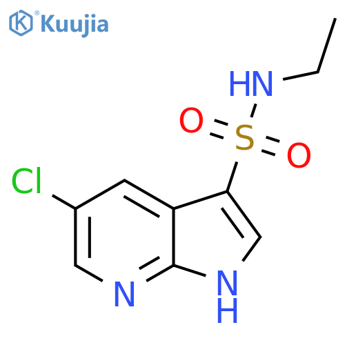 5-chloro-N-ethyl-1H-pyrrolo[2,3-b]pyridine-3-sulfonamide structure