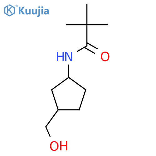 N-[3-(hydroxymethyl)cyclopentyl]-2,2-dimethylpropanamide structure