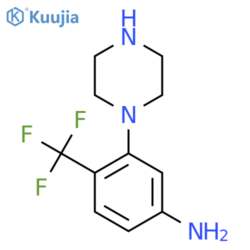 3-(Piperazin-1-yl)-4-(trifluoromethyl)aniline structure